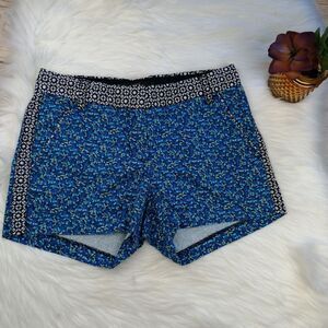 J. Crew Blue Print Chino Shorts Size 0